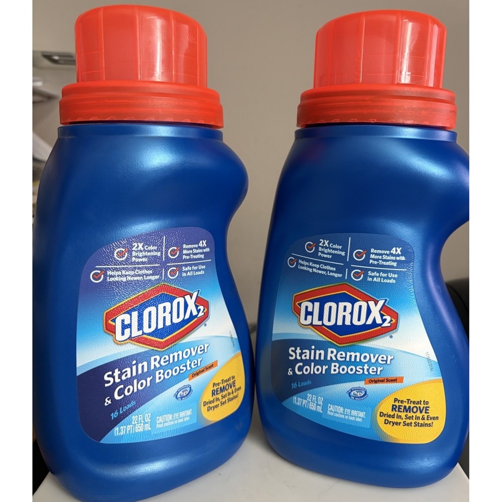 2X Clorox2 Colors Stain Remover Laundry , Original, 22 oz ea Color Booster